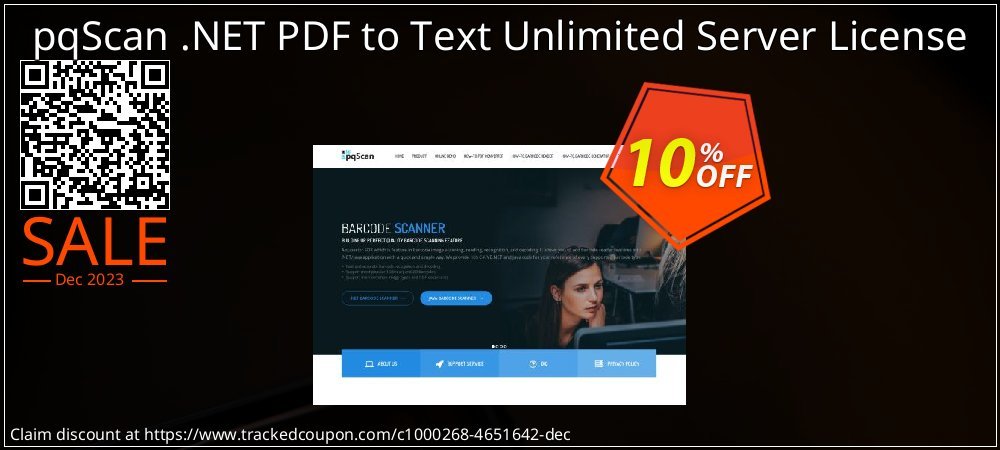 pqScan .NET PDF to Text Unlimited Server License coupon on April Fools' Day offer