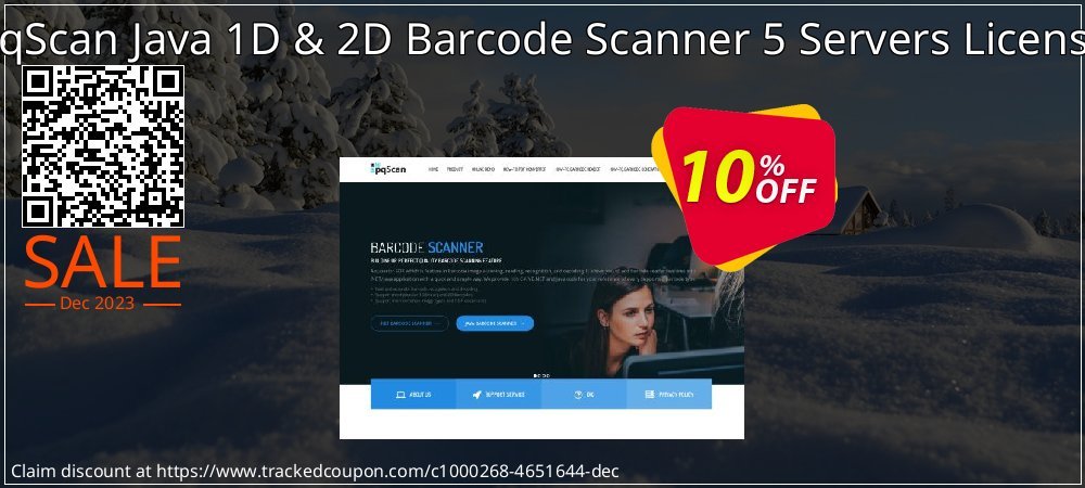 pqScan Java 1D & 2D Barcode Scanner 5 Servers License coupon on World Password Day offering sales