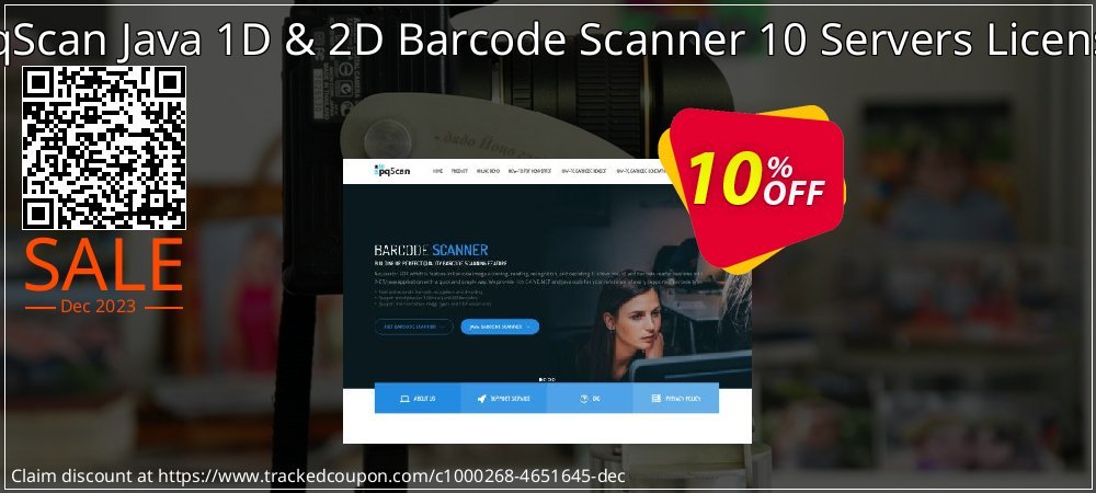 pqScan Java 1D & 2D Barcode Scanner 10 Servers License coupon on Mother Day super sale