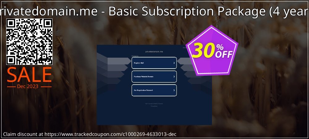 Privatedomain.me - Basic Subscription Package - 4 years  coupon on Easter Day offering discount