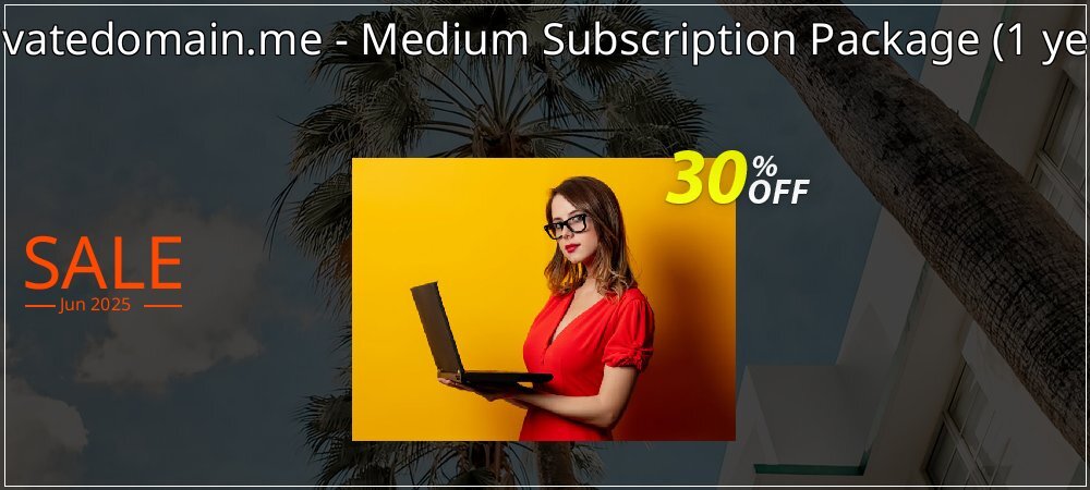 Privatedomain.me - Medium Subscription Package - 1 year  coupon on World Population Day offering discount