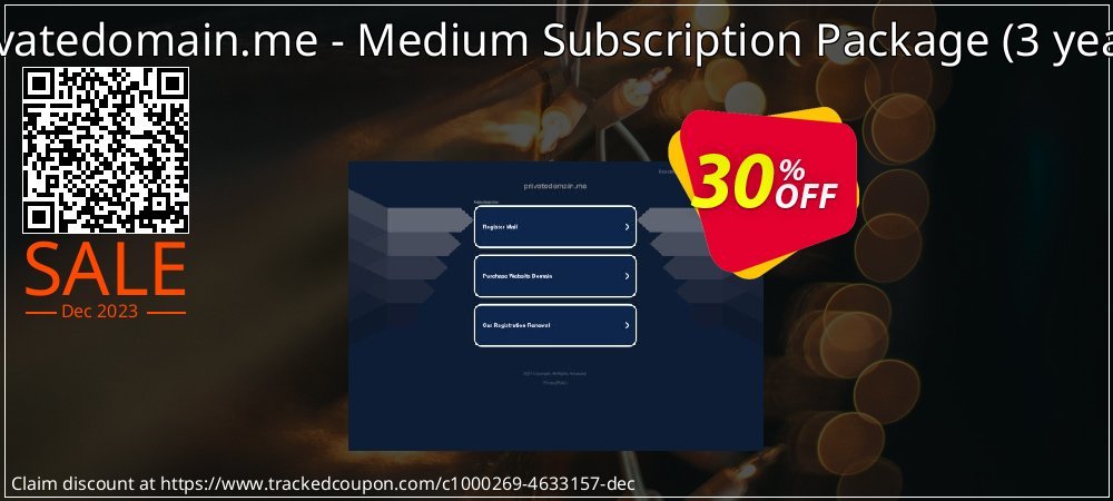 Privatedomain.me - Medium Subscription Package - 3 years  coupon on April Fools' Day offering discount