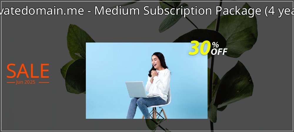 Privatedomain.me - Medium Subscription Package - 4 years  coupon on Easter Day offering sales