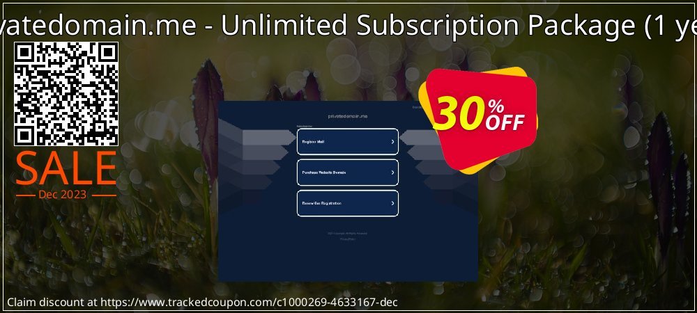 Privatedomain.me - Unlimited Subscription Package - 1 year  coupon on April Fools' Day offering sales