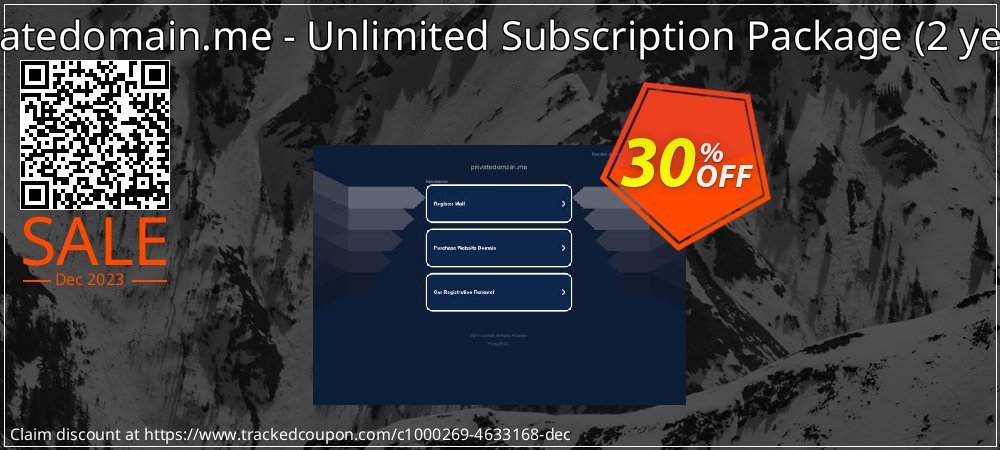 Privatedomain.me - Unlimited Subscription Package - 2 years  coupon on Easter Day super sale