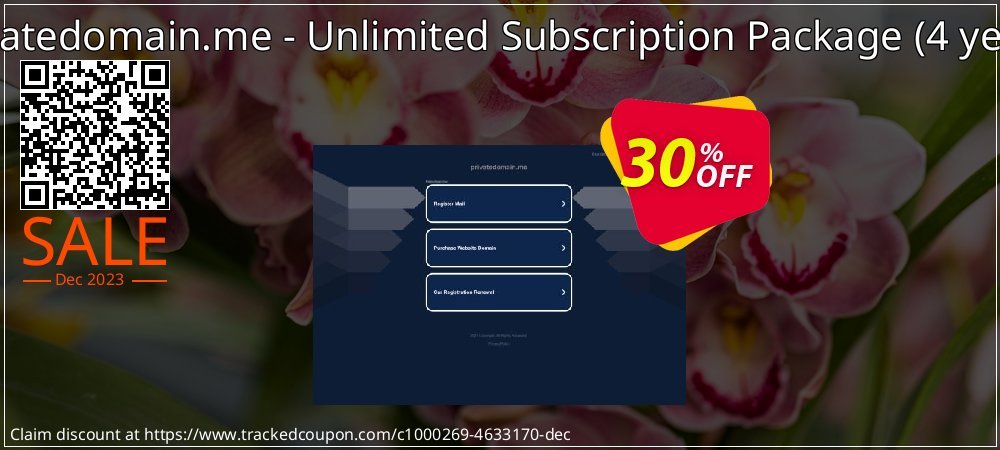 Privatedomain.me - Unlimited Subscription Package - 4 years  coupon on World Backup Day discounts