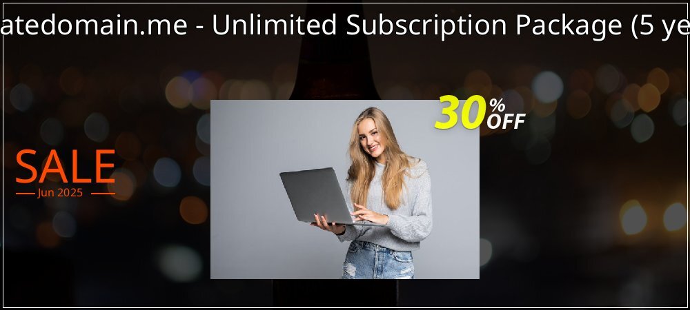 Privatedomain.me - Unlimited Subscription Package - 5 years  coupon on World Party Day sales