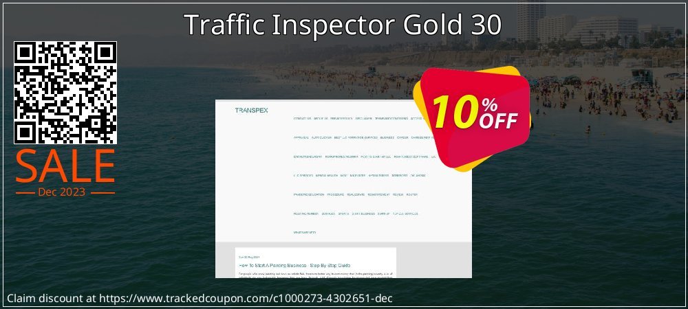 Traffic Inspector Gold 30 coupon on World Party Day sales