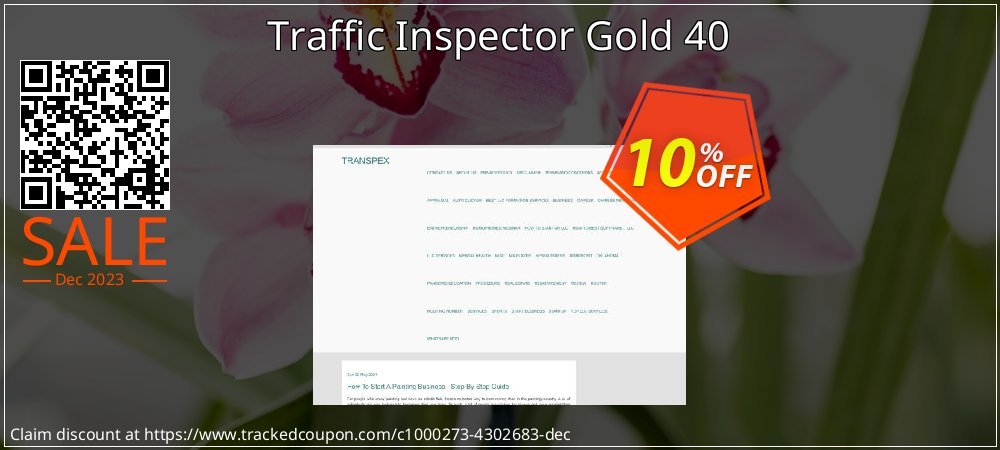 Traffic Inspector Gold 40 coupon on Easter Day offering sales