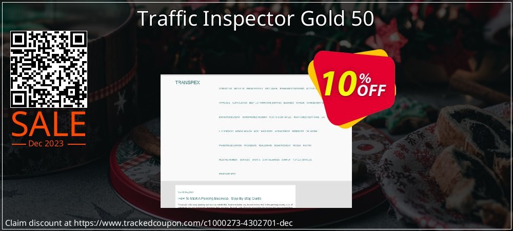 Traffic Inspector Gold 50 coupon on World Party Day offering sales