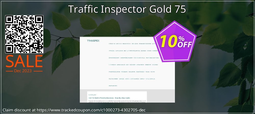 Traffic Inspector Gold 75 coupon on National Walking Day sales