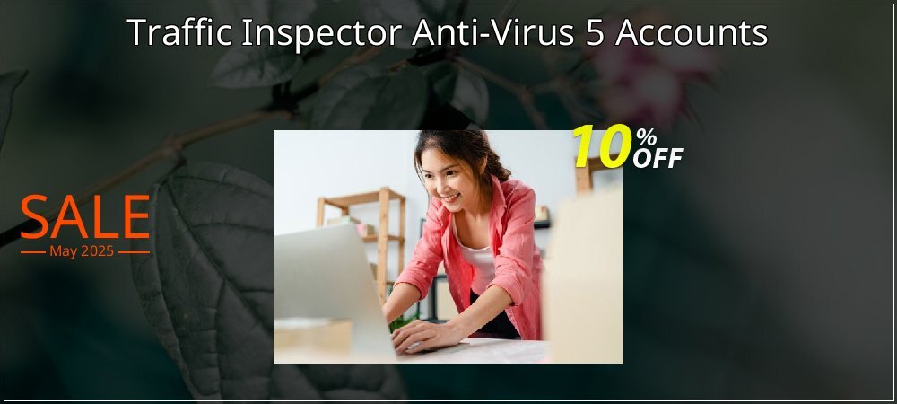 Traffic Inspector Anti-Virus 5 Accounts coupon on National Walking Day offering sales