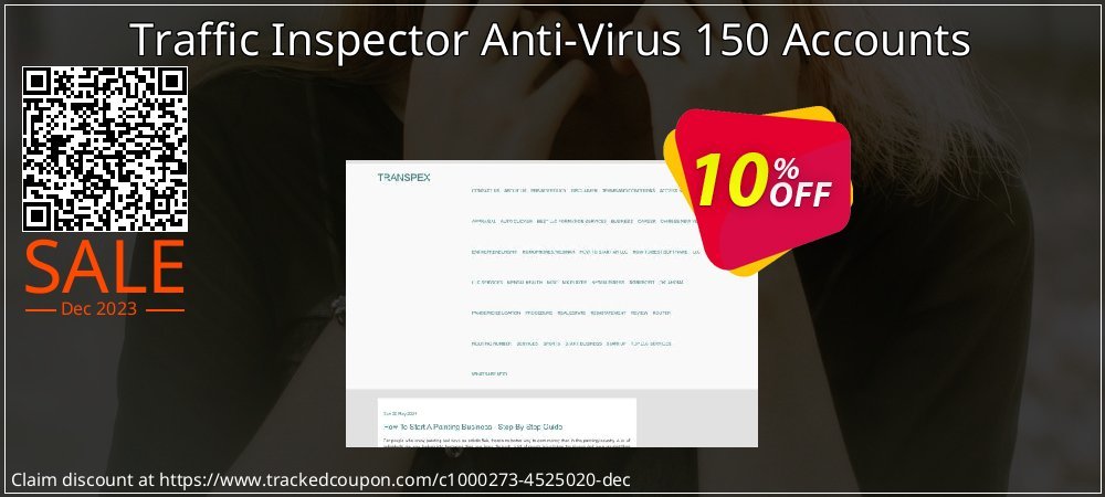 Traffic Inspector Anti-Virus 150 Accounts coupon on National Walking Day super sale