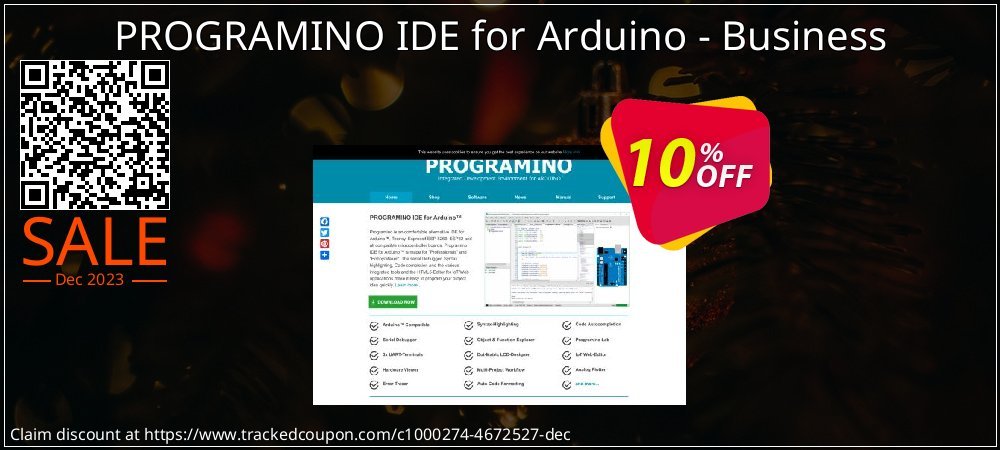 PROGRAMINO IDE for Arduino - Business coupon on April Fools' Day offering discount