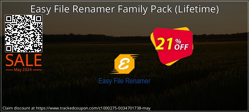 Easy File Renamer Family Pack - Lifetime  coupon on Constitution Memorial Day super sale