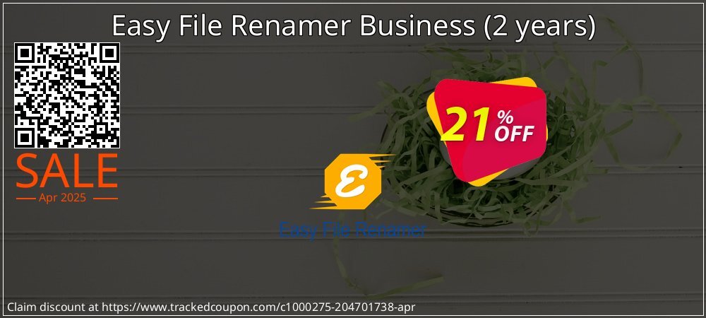 Easy File Renamer Business - 2 years  coupon on Easter Day offering discount