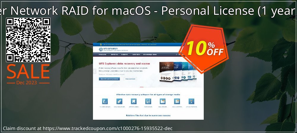 UFS Explorer Network RAID for macOS - Personal License - 1 year of updates  coupon on April Fools' Day offering sales