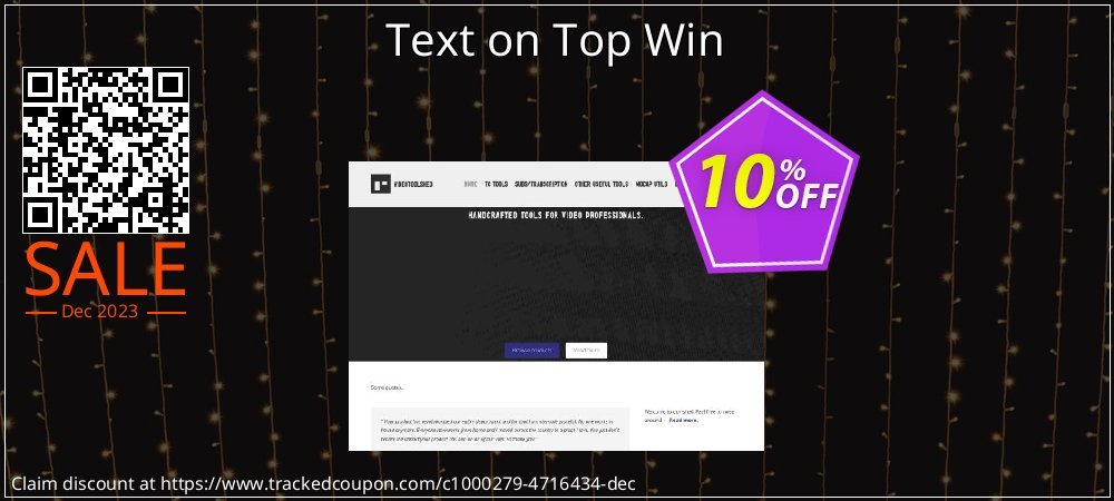 Text on Top Win coupon on Tell a Lie Day offering sales