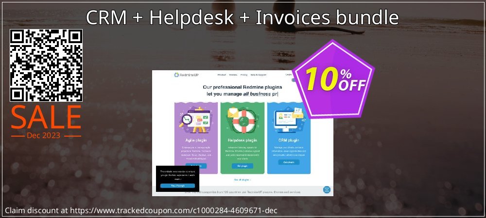 CRM + Helpdesk + Invoices bundle coupon on World Party Day offering sales