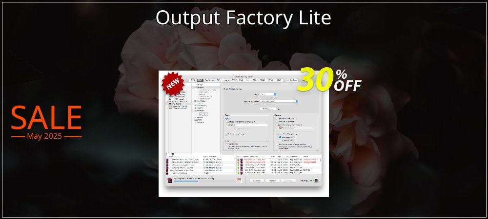 Output Factory Lite coupon on April Fools' Day offering discount