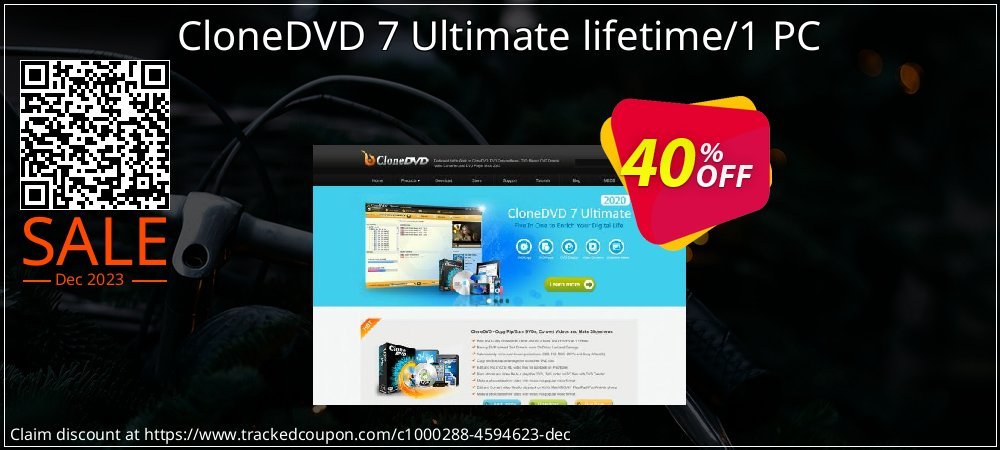 CloneDVD 7 Ultimate lifetime/1 PC coupon on Easter Day sales