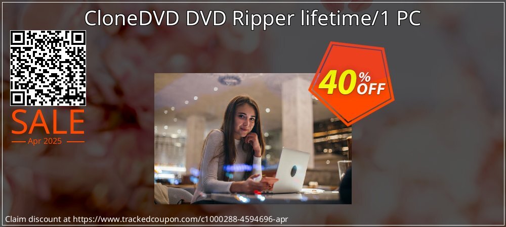 CloneDVD DVD Ripper lifetime/1 PC coupon on World Party Day deals