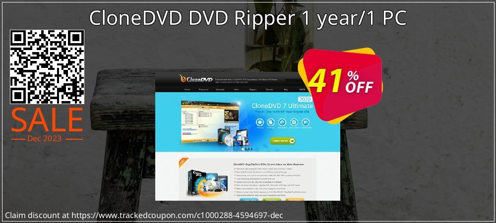 CloneDVD DVD Ripper 1 year/1 PC coupon on April Fools Day deals