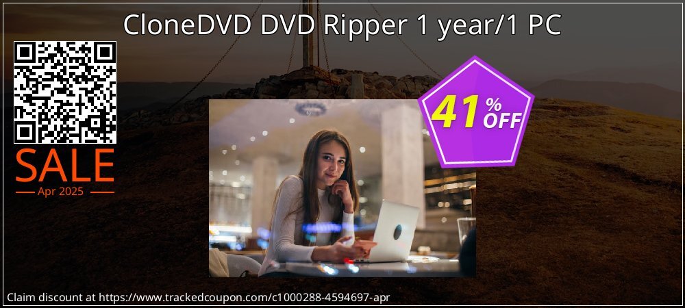 CloneDVD DVD Ripper 1 year/1 PC coupon on Working Day discount