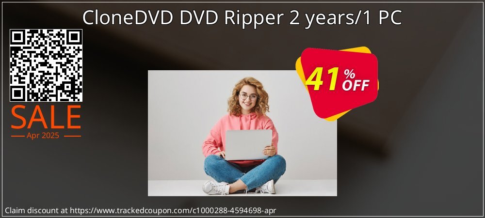 CloneDVD DVD Ripper 2 years/1 PC coupon on Easter Day discount