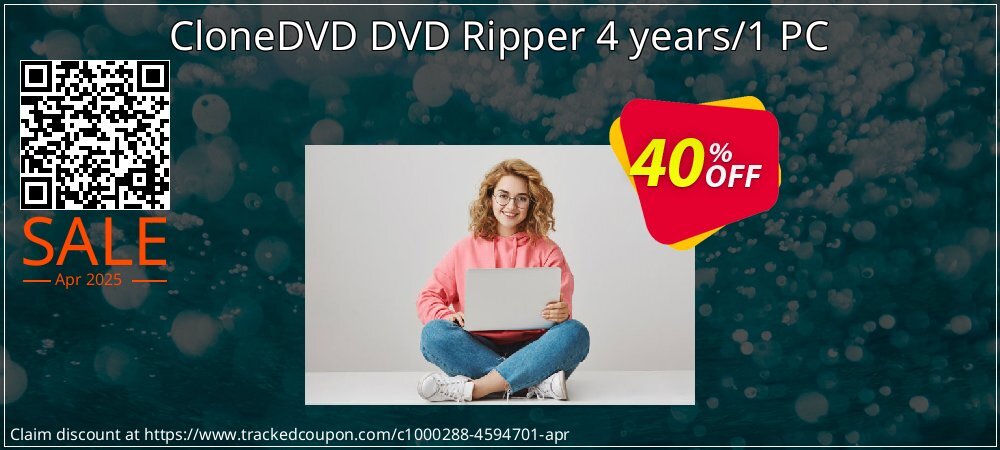 CloneDVD DVD Ripper 4 years/1 PC coupon on Palm Sunday offering sales