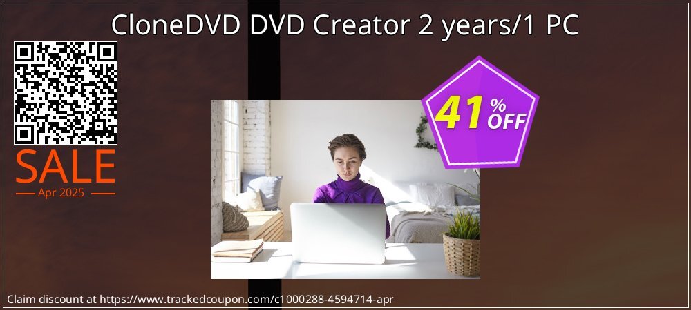 CloneDVD DVD Creator 2 years/1 PC coupon on World Password Day offer