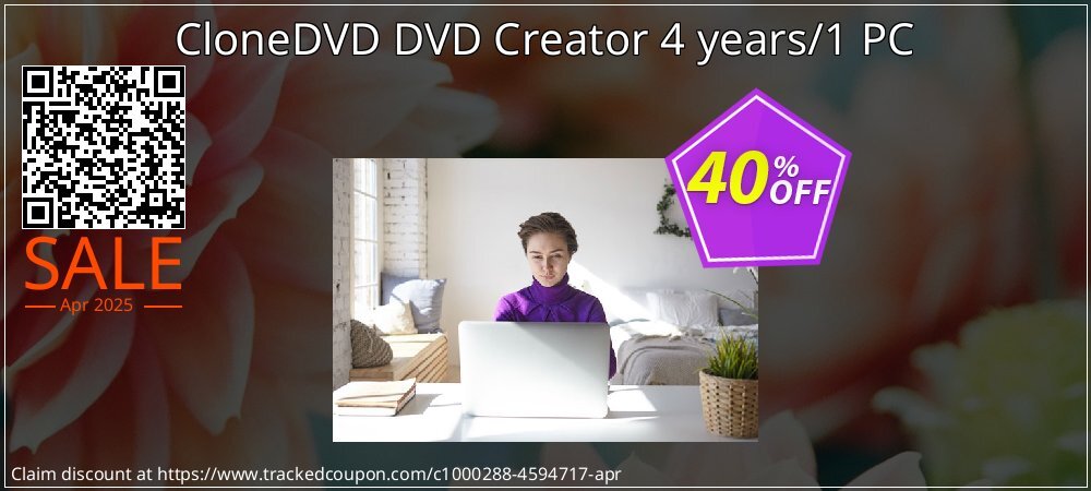 CloneDVD DVD Creator 4 years/1 PC coupon on April Fools' Day offering discount