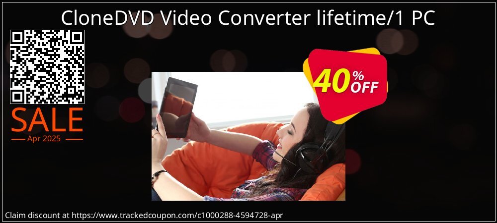 CloneDVD Video Converter lifetime/1 PC coupon on Constitution Memorial Day discounts