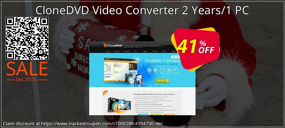 CloneDVD Video Converter 2 Years/1 PC coupon on National Walking Day promotions