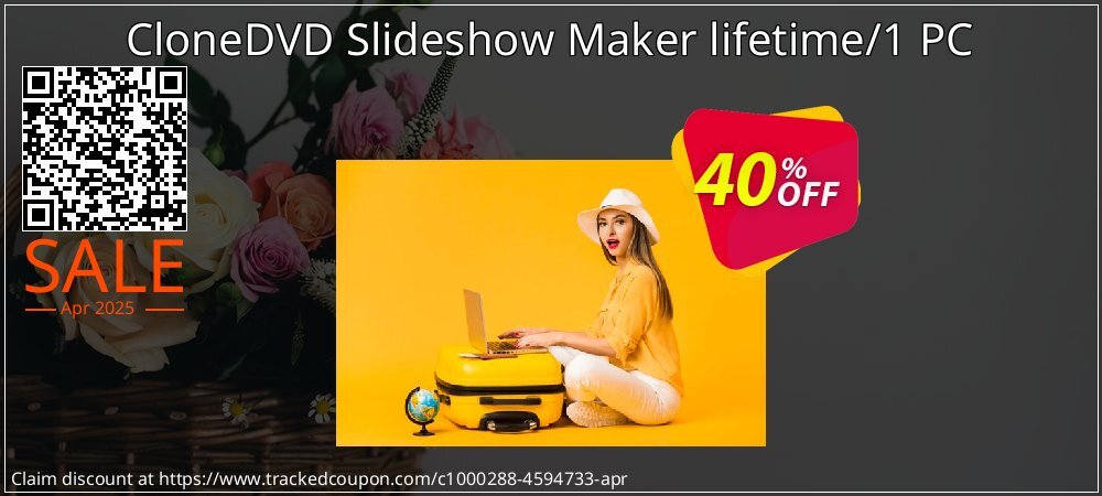 CloneDVD Slideshow Maker lifetime/1 PC coupon on Easter Day offer