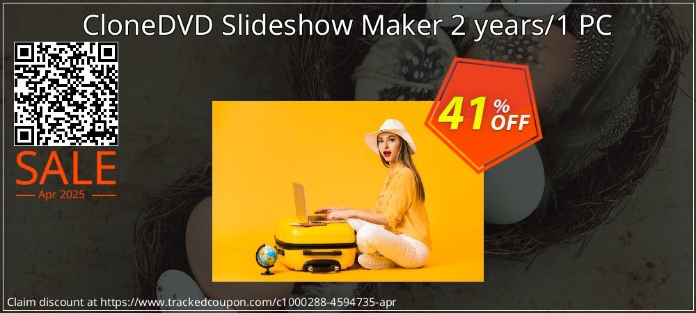 CloneDVD Slideshow Maker 2 years/1 PC coupon on National Walking Day offering discount