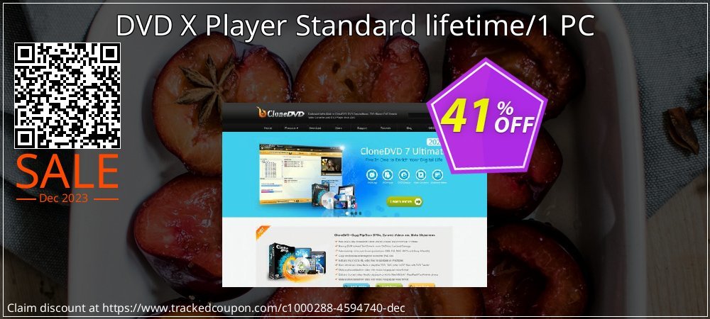 DVD X Player Standard lifetime/1 PC coupon on National Walking Day sales