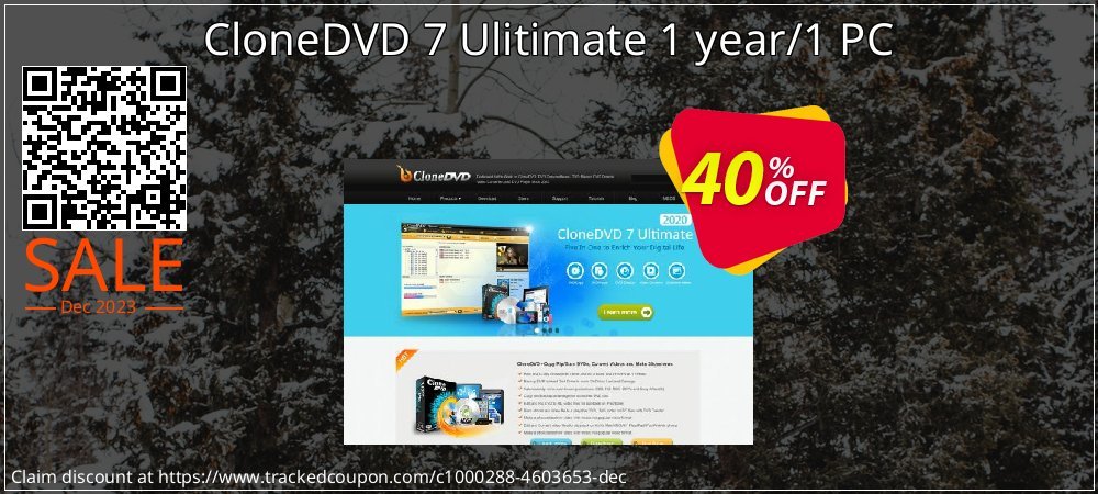 CloneDVD 7 Ulitimate 1 year/1 PC coupon on Easter Day discount