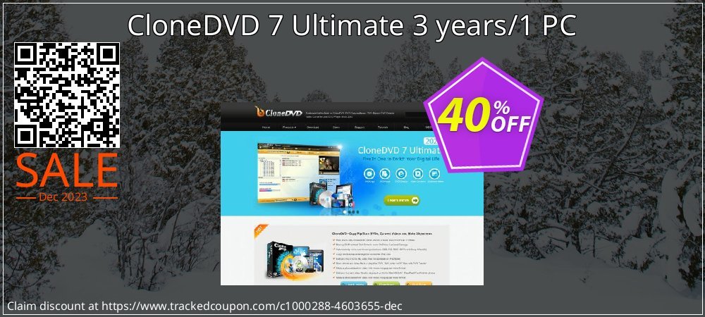 CloneDVD 7 Ultimate 3 years/1 PC coupon on National Walking Day offering sales