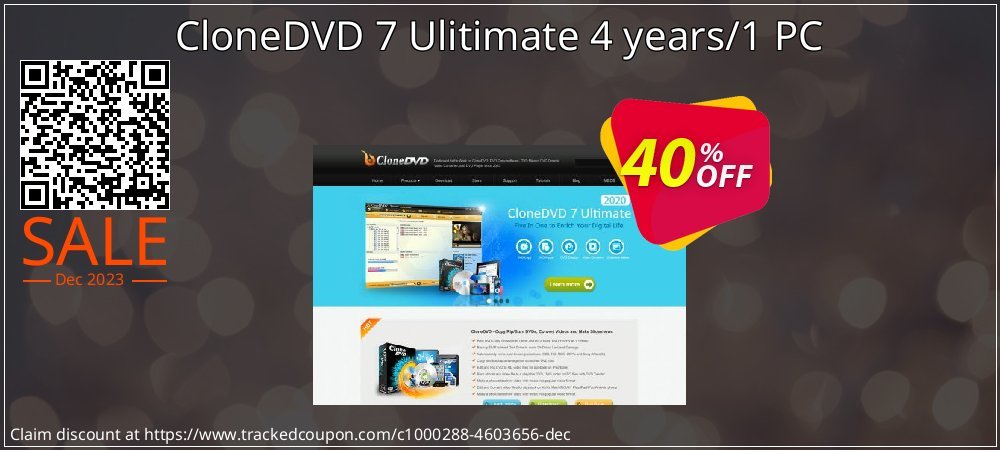 Get 40% OFF CloneDVD 7 Ulitimate 4 years/1 PC offer