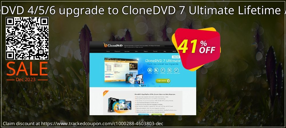 CloneDVD 4/5/6 upgrade to CloneDVD 7 Ultimate Lifetime / 1 PC coupon on Easter Day sales