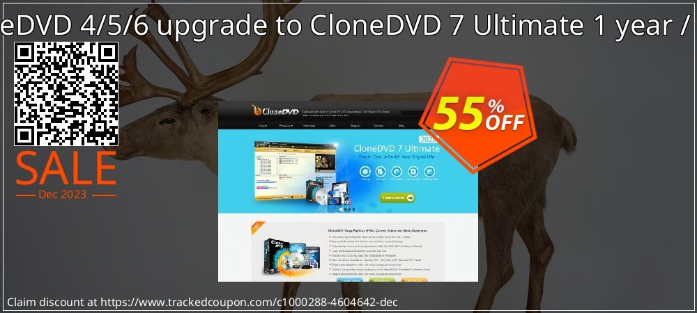 CloneDVD 4/5/6 upgrade to CloneDVD 7 Ultimate 1 year / 1 PC coupon on April Fools' Day offer