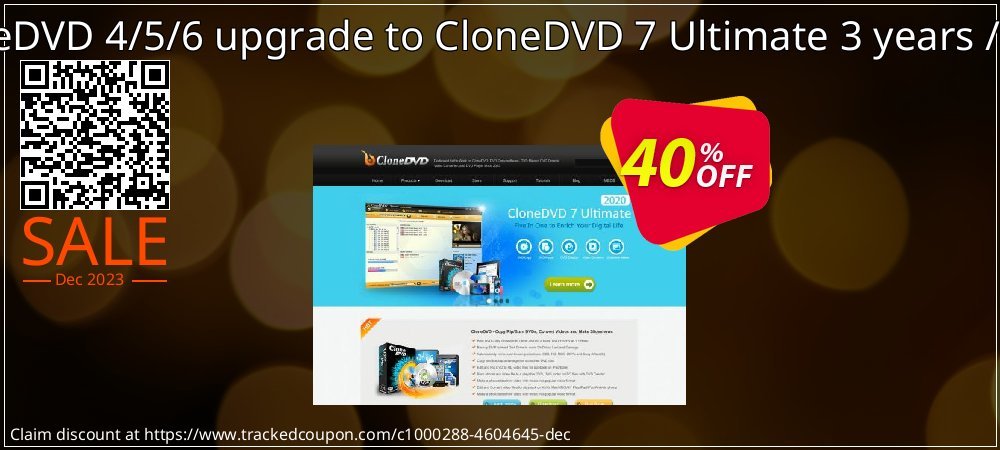 CloneDVD 4/5/6 upgrade to CloneDVD 7 Ultimate 3 years / 1 PC coupon on National Walking Day offering sales