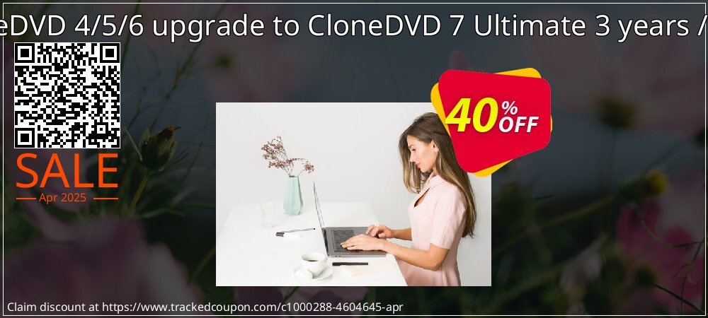 CloneDVD 4/5/6 upgrade to CloneDVD 7 Ultimate 3 years / 1 PC coupon on Mother Day super sale
