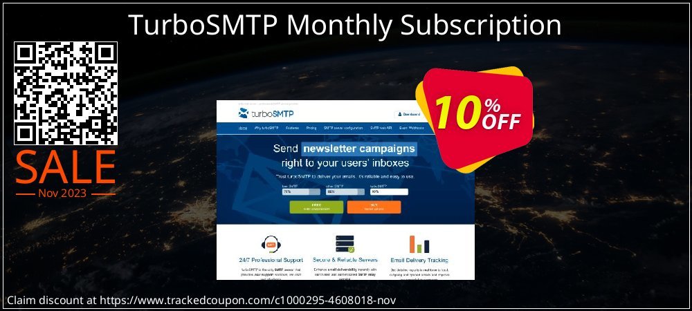 TurboSMTP Monthly Subscription coupon on Valentine's Day promotions