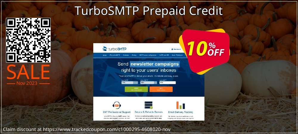 TurboSMTP Prepaid Credit coupon on World Backup Day offer