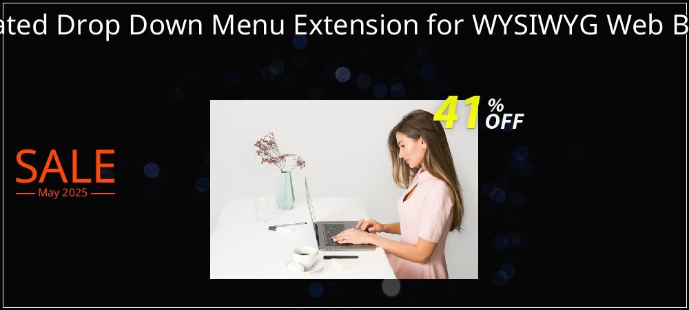 Get 33% OFF Animated Drop Down Menu Extension for WYSIWYG Web Builder offer