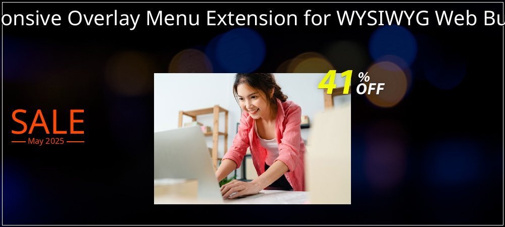 Responsive Overlay Menu Extension for WYSIWYG Web Builder coupon on National Pizza Party Day offering discount