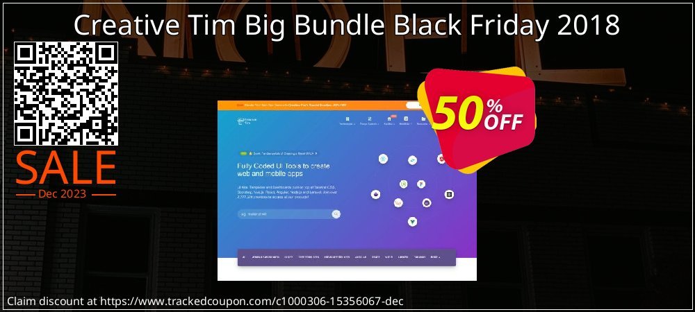 Creative Tim Big Bundle Black Friday 2018 coupon on April Fools' Day sales