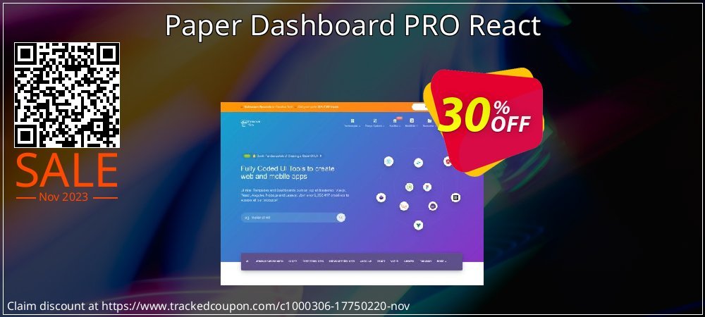 Paper Dashboard PRO React coupon on National Walking Day sales